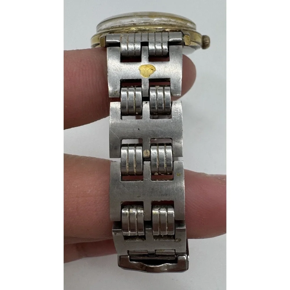 Vintage Elgin Sportsman 17 Jewel Manual Wind Watch Gold Tone Date for Parts